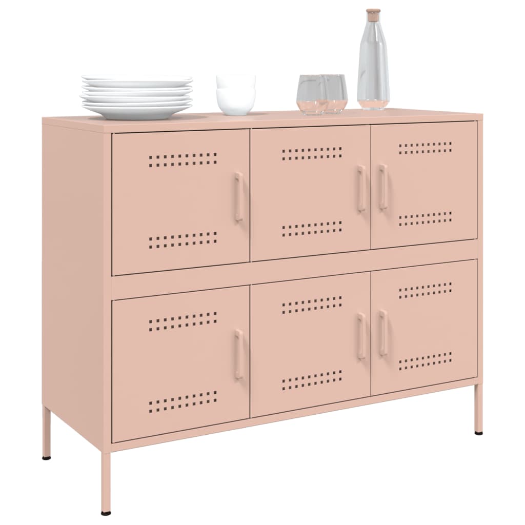 Sideboard Pink 100.5x39x79 cm Steel