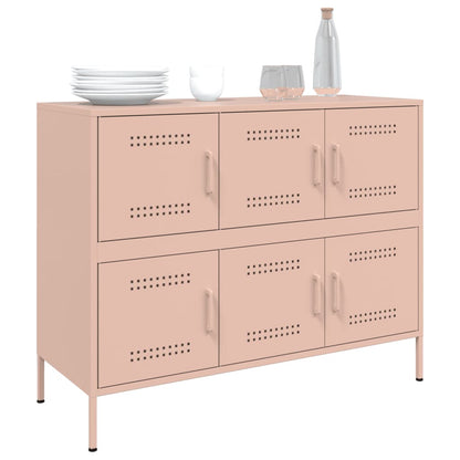 Sideboard Pink 100.5x39x79 cm Steel