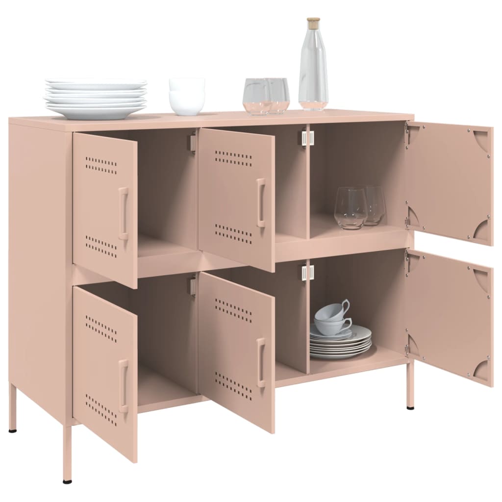 Sideboard Pink 100.5x39x79 cm Steel