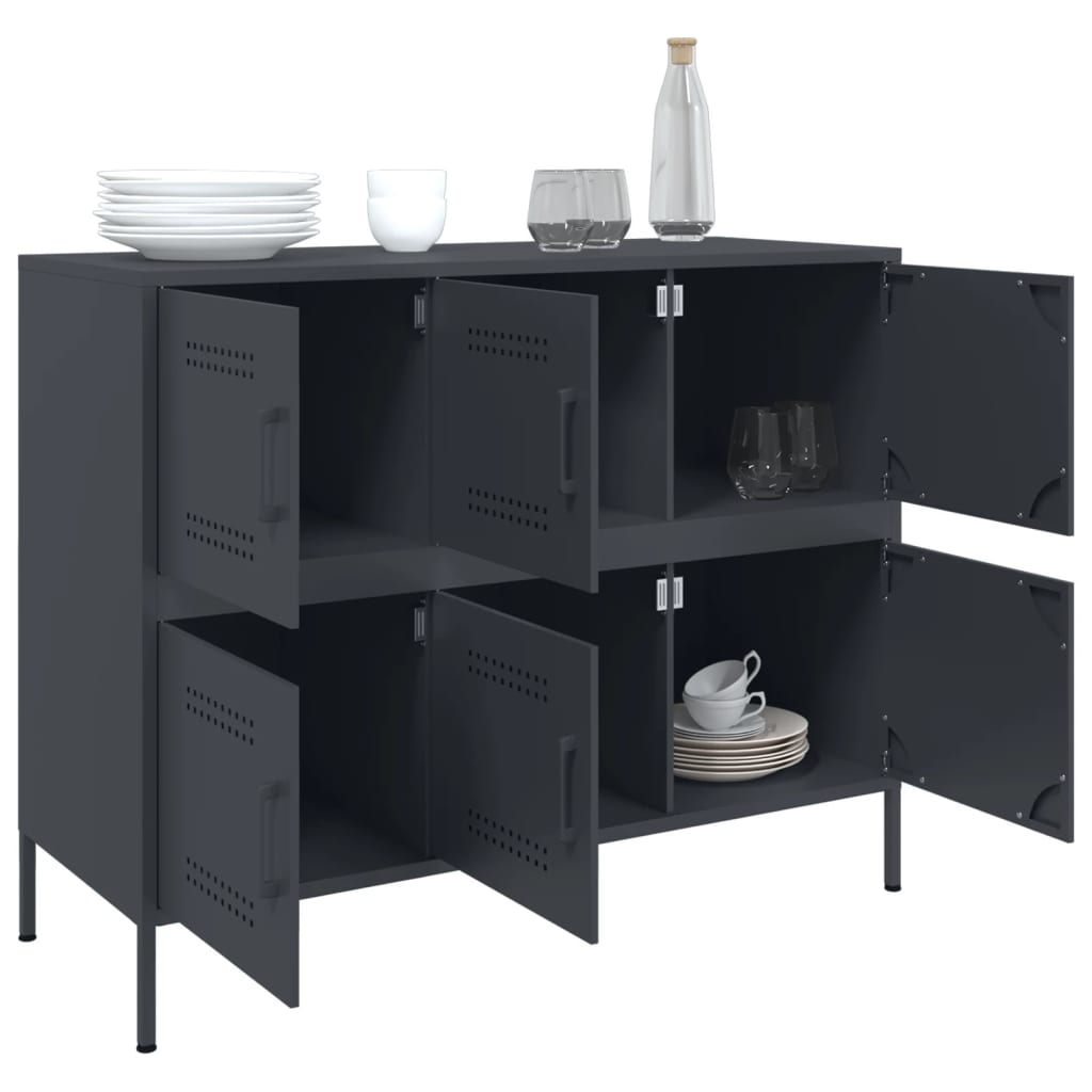 Sideboard Anthracite 100.5x39x79 cm Steel