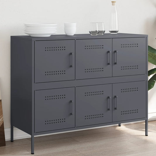 Sideboard Anthracite 100.5x39x79 cm Steel