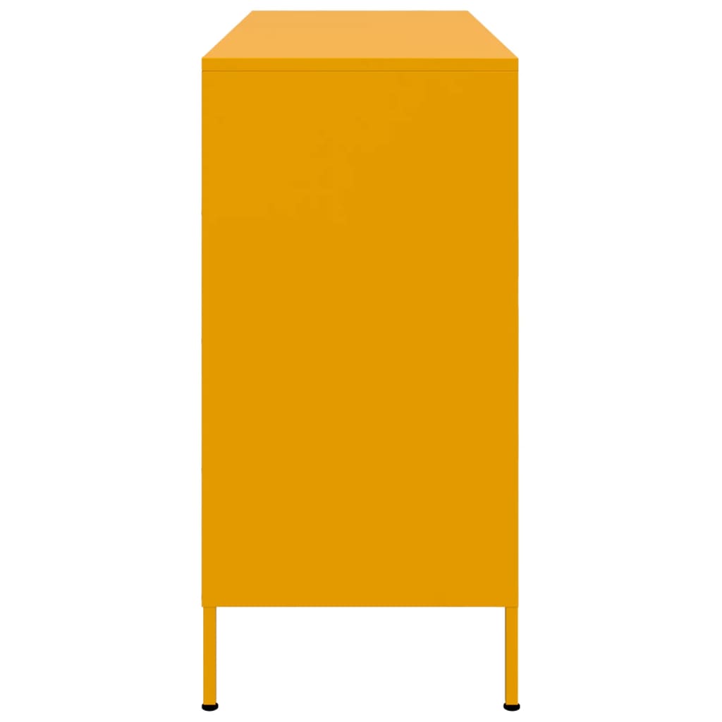 Sideboard Mustard Yellow 100.5x39x79 cm Steel