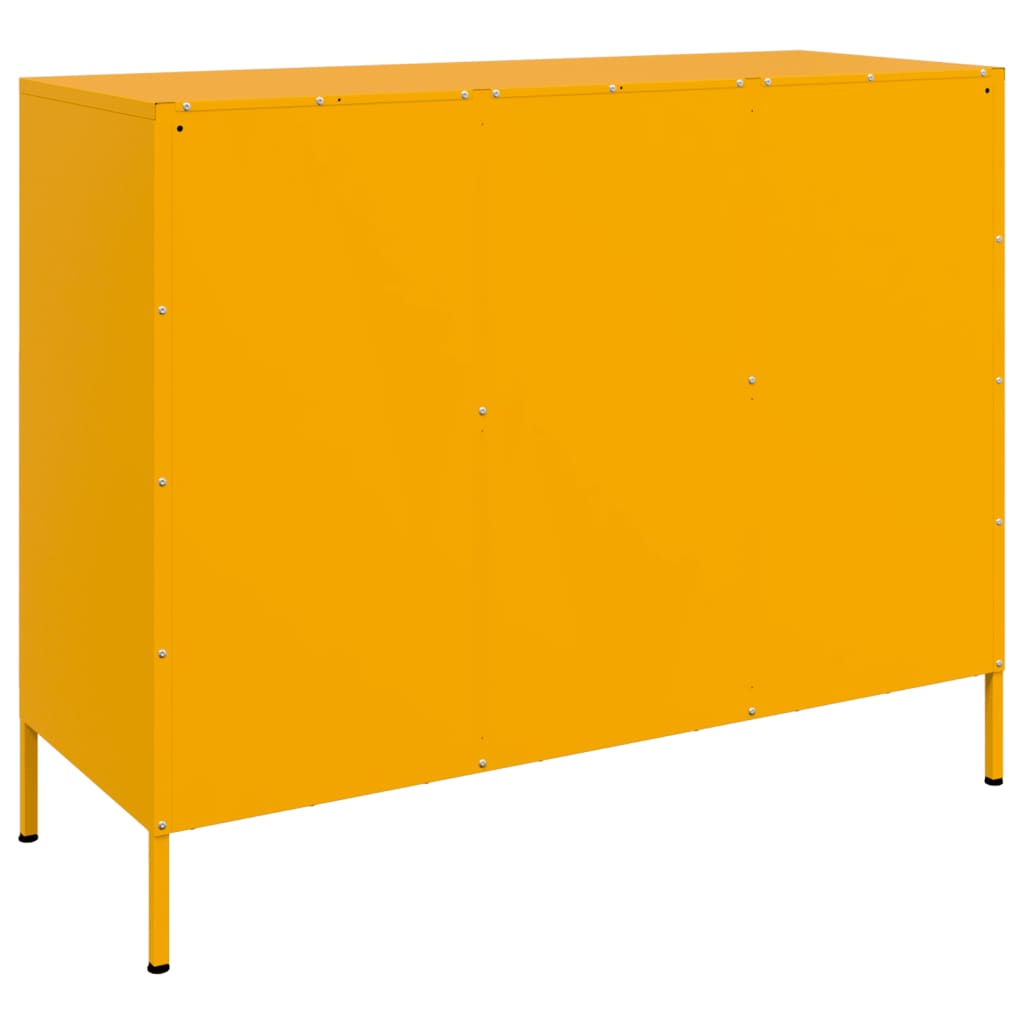 Sideboard Mustard Yellow 100.5x39x79 cm Steel