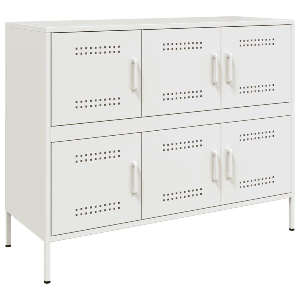 Sideboard White 100.5x39x79 cm Steel