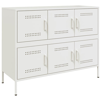 Sideboard White 100.5x39x79 cm Steel