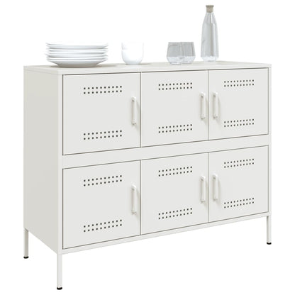 Sideboard White 100.5x39x79 cm Steel