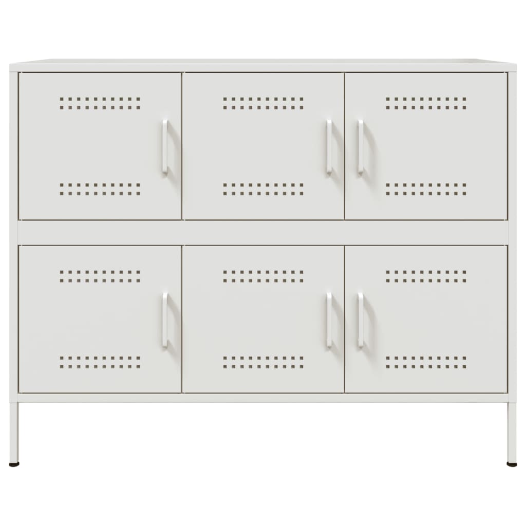 Sideboard White 100.5x39x79 cm Steel