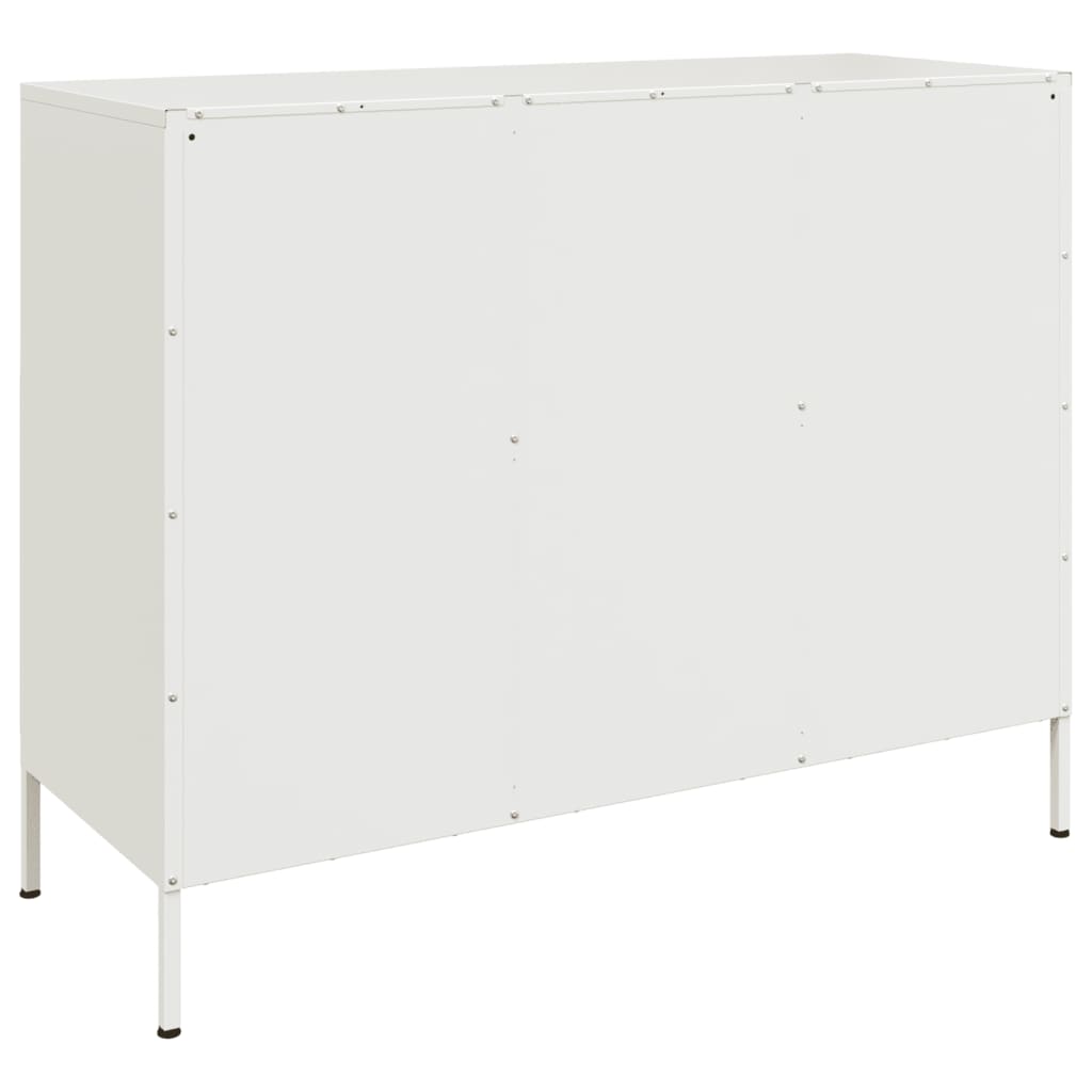 Sideboard White 100.5x39x79 cm Steel