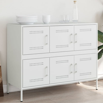 Sideboard White 100.5x39x79 cm Steel