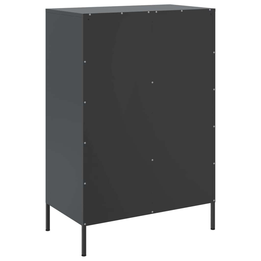 Highboard Black 68x39x101.5 cm Steel