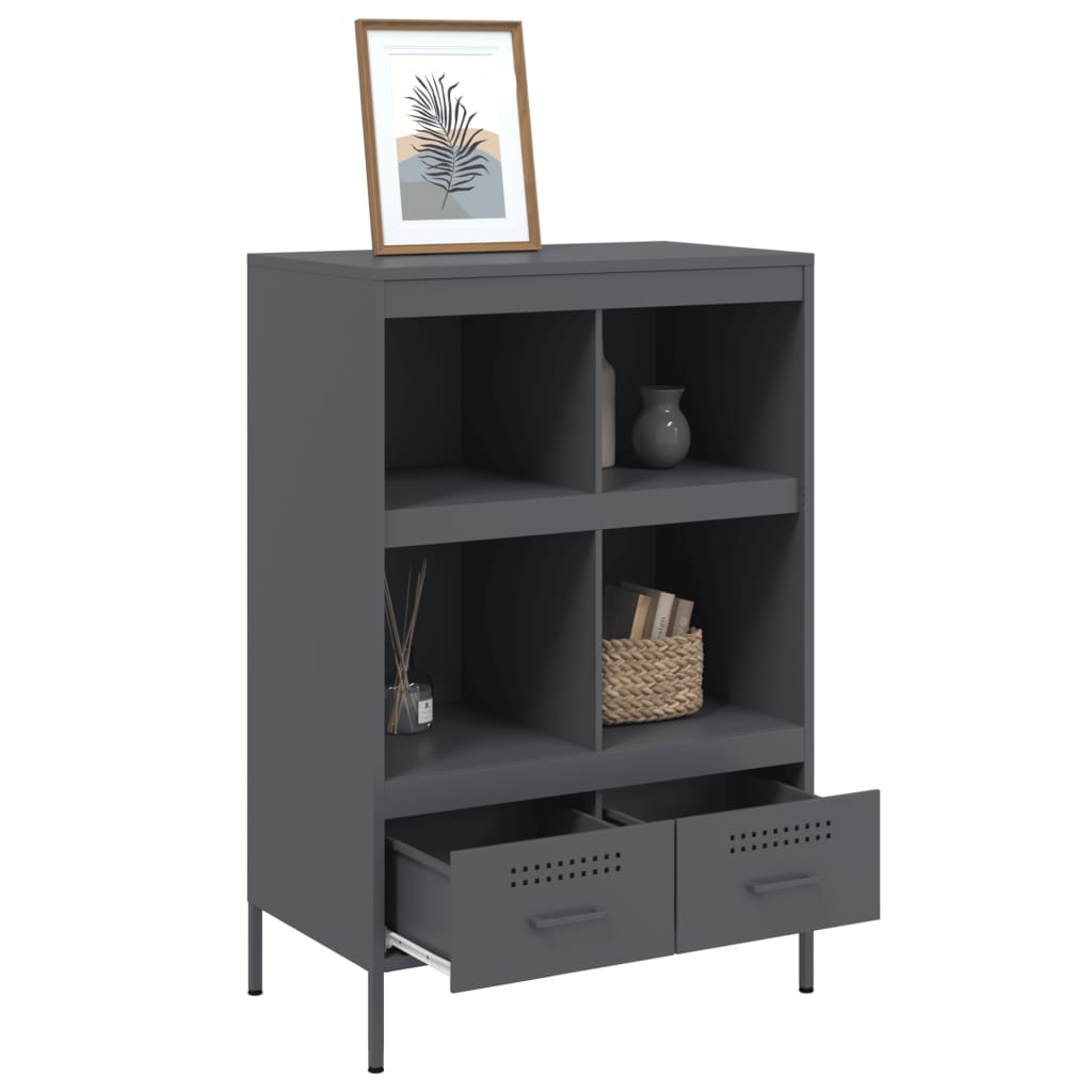 Highboard Anthracite 68x39x101.5 cm Steel