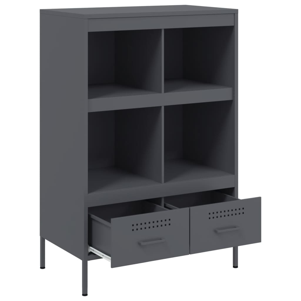 Highboard Anthracite 68x39x101.5 cm Steel