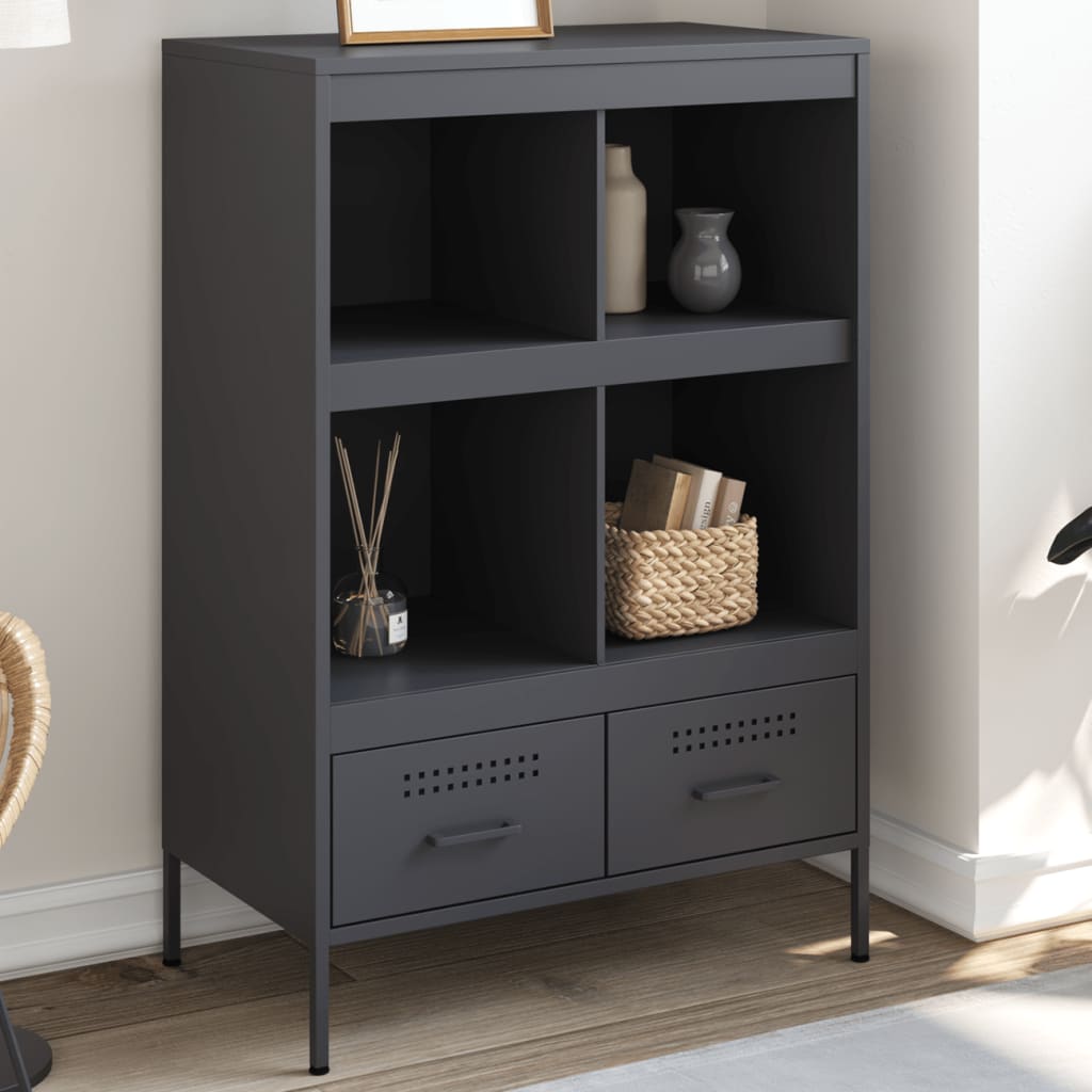 Highboard Anthracite 68x39x101.5 cm Steel