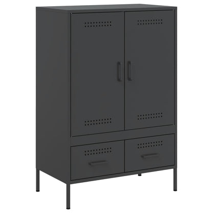 Highboard Black 68x39x101.5 cm Steel