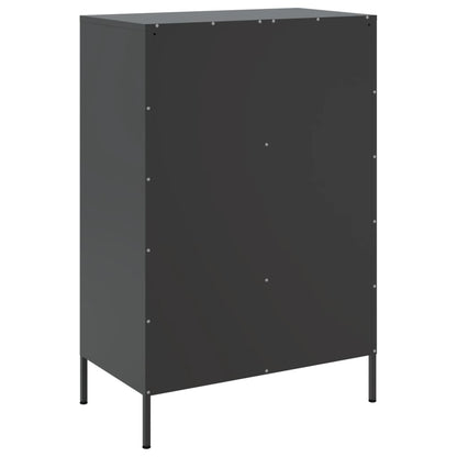 Highboard Black 68x39x101.5 cm Steel