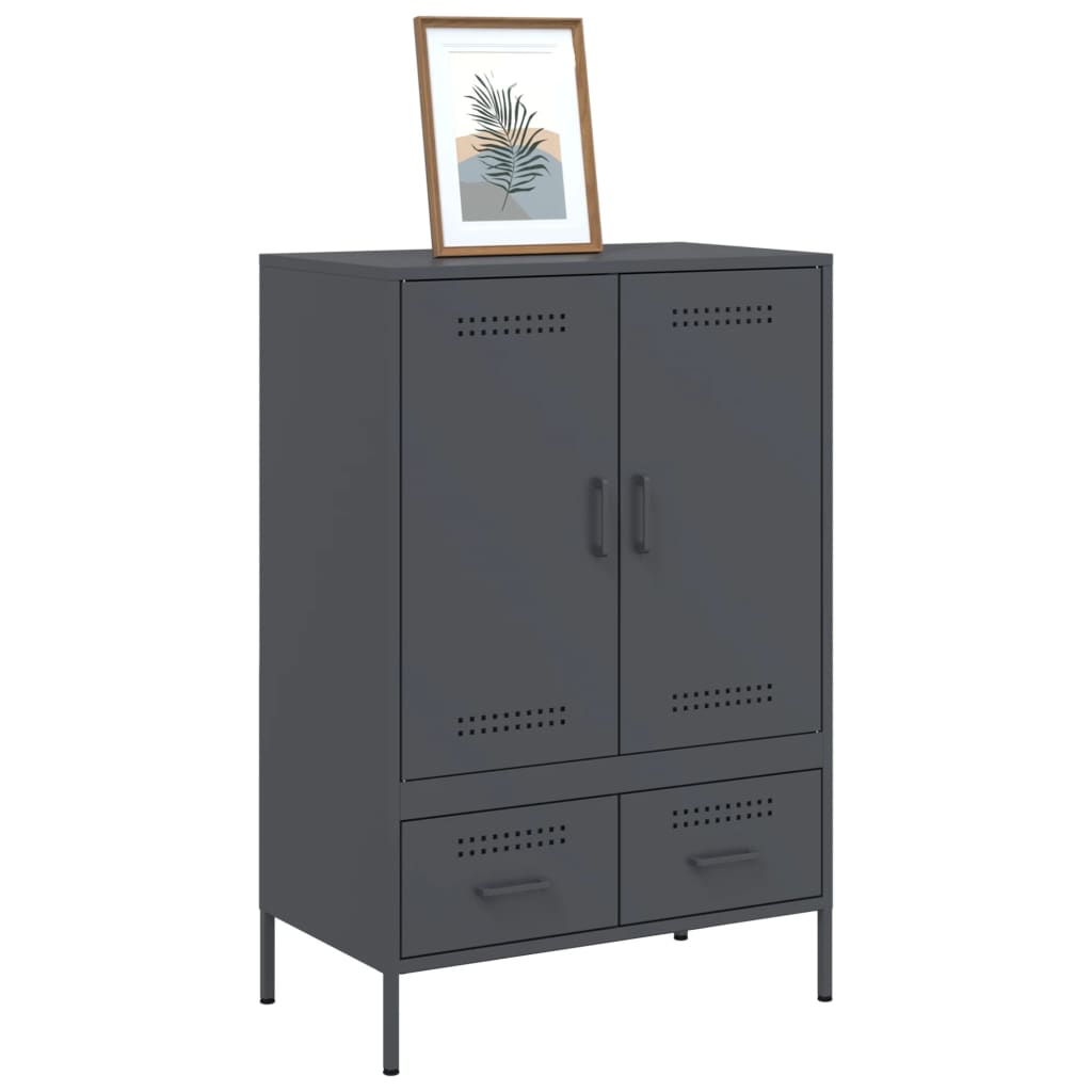 Highboard Anthracite 68x39x101.5 cm Steel