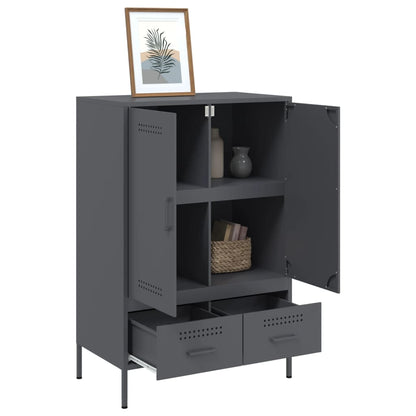 Highboard Anthracite 68x39x101.5 cm Steel