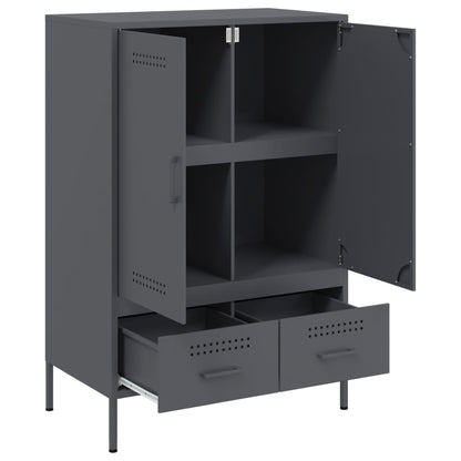 Highboard Anthracite 68x39x101.5 cm Steel