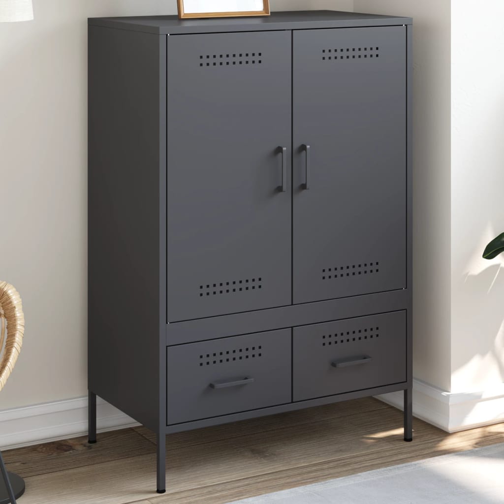 Highboard Anthracite 68x39x101.5 cm Steel