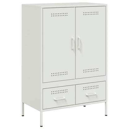 Highboard White 68x39x101.5 cm Steel