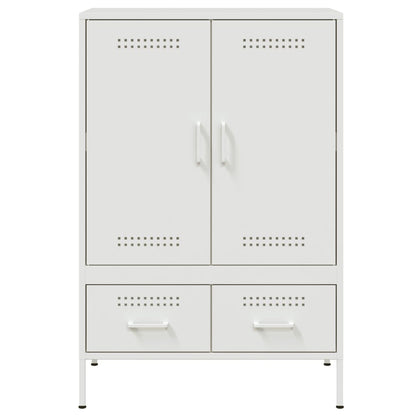 Highboard White 68x39x101.5 cm Steel