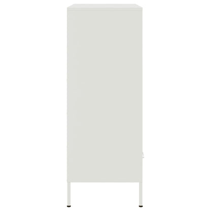 Highboard White 68x39x101.5 cm Steel