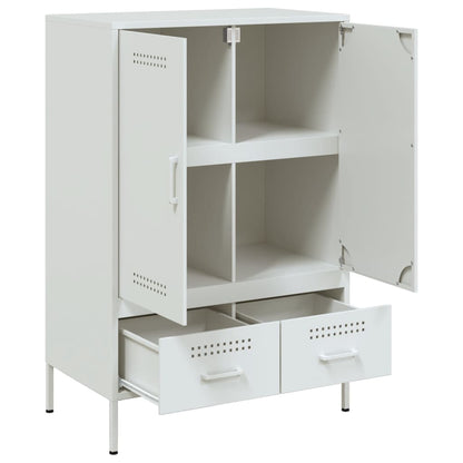 Highboard White 68x39x101.5 cm Steel