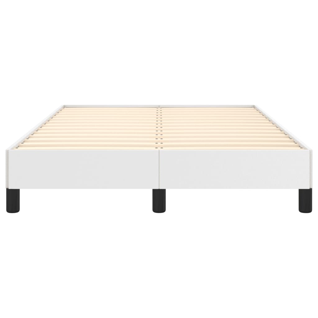 Bed Frame without Mattress White 120x190 cm Small Double Faux Leather
