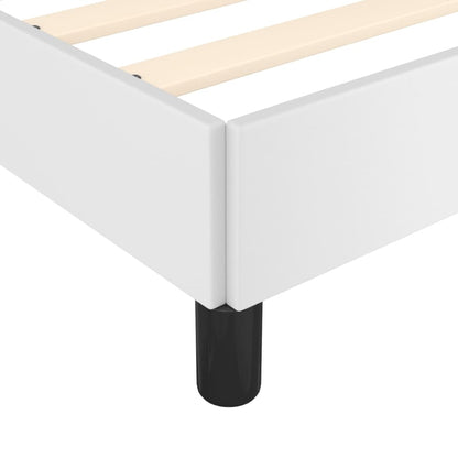 Bed Frame without Mattress White 120x190 cm Small Double Faux Leather