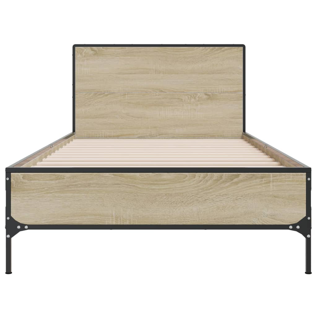 Bed Frame without Mattress Sonoma Oak 90x200 cm
