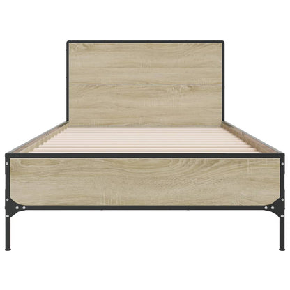 Bed Frame without Mattress Sonoma Oak 100x200 cm