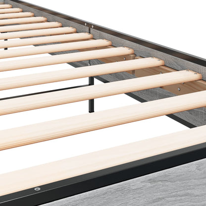 Bed Frame without Mattress Grey Sonoma 75x190 cm Small Single