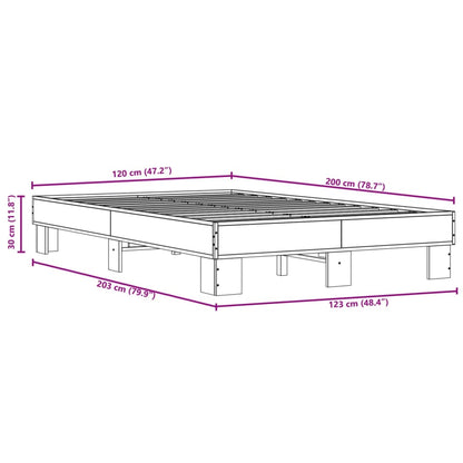 Bed Frame without Mattress Sonoma Oak 120x200 cm