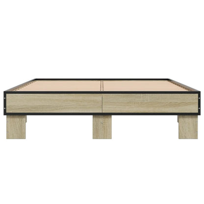 Bed Frame without Mattress Sonoma Oak 120x190 cm Small Double