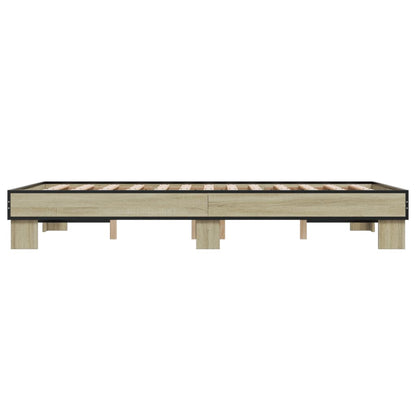 Bed Frame without Mattress Sonoma Oak 120x190 cm Small Double