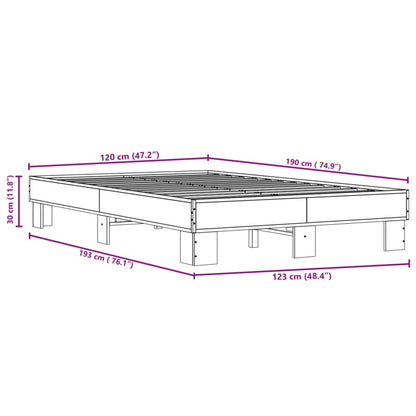 Bed Frame without Mattress Sonoma Oak 120x190 cm Small Double