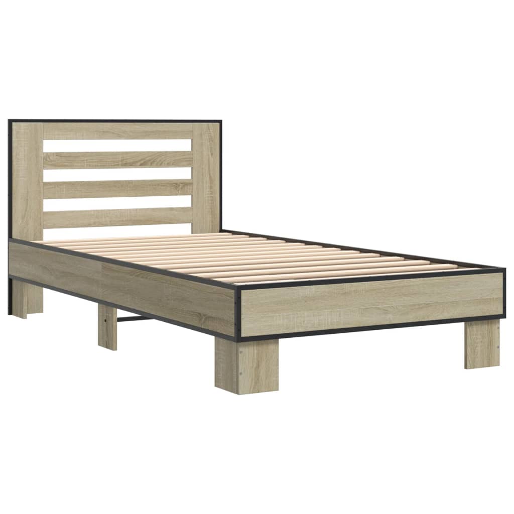 Bed Frame without Mattress Sonoma Oak 90x190 cm Single