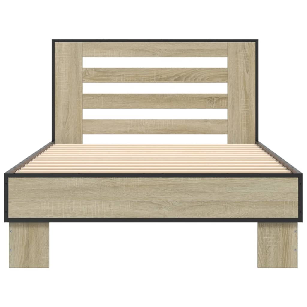Bed Frame without Mattress Sonoma Oak 90x190 cm Single