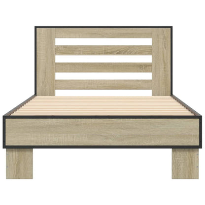 Bed Frame without Mattress Sonoma Oak 90x190 cm Single