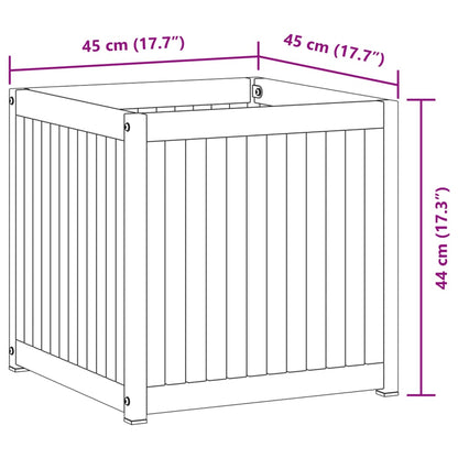 Garden Planter 45x45x44 cm Solid Wood Acacia and Steel