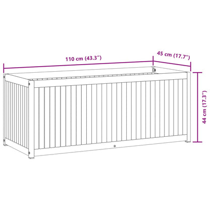 Garden Planter 110x45x44 cm Solid Wood Acacia and Steel