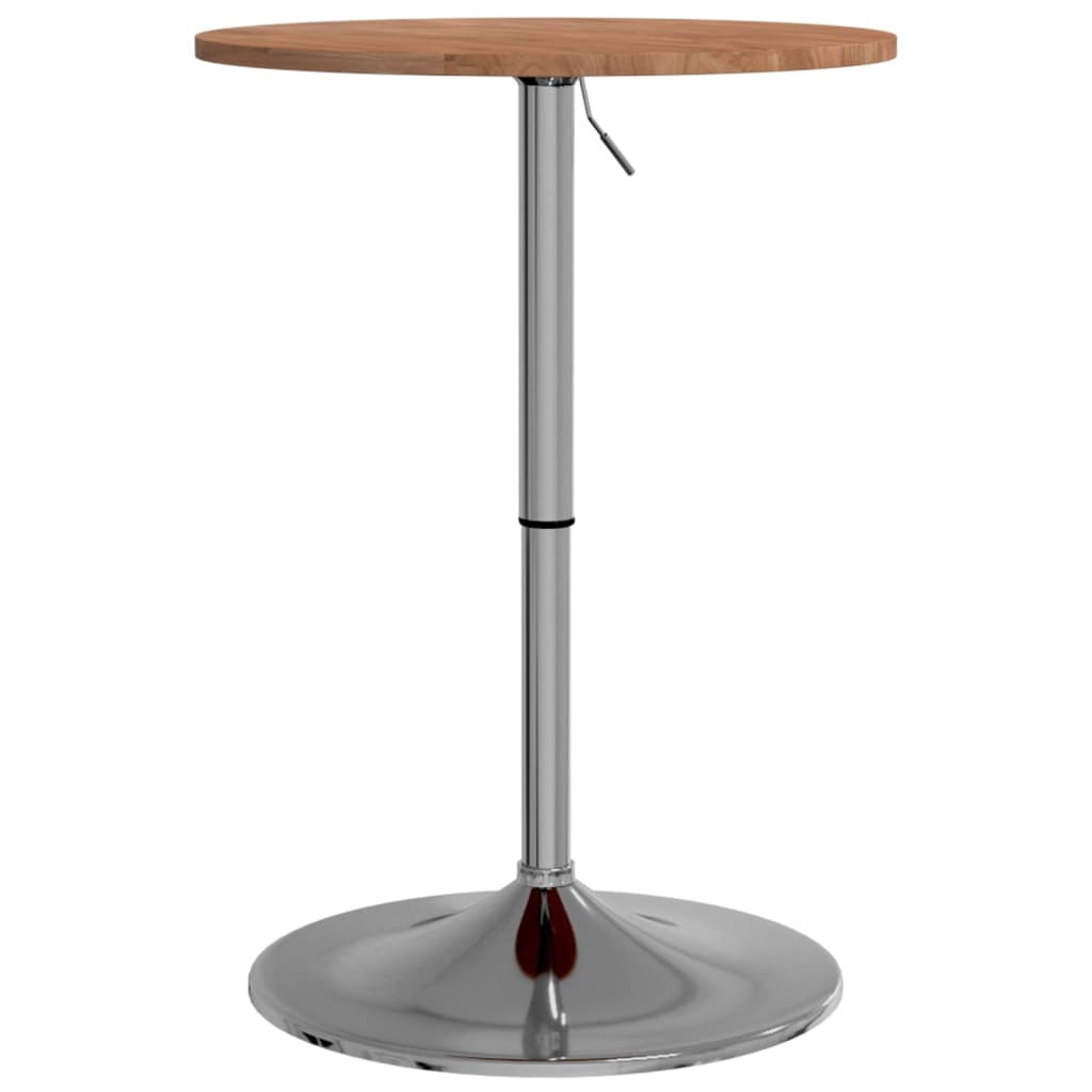 Bar Table Light Brown Ø50x89.5 cm Solid Wood Oak