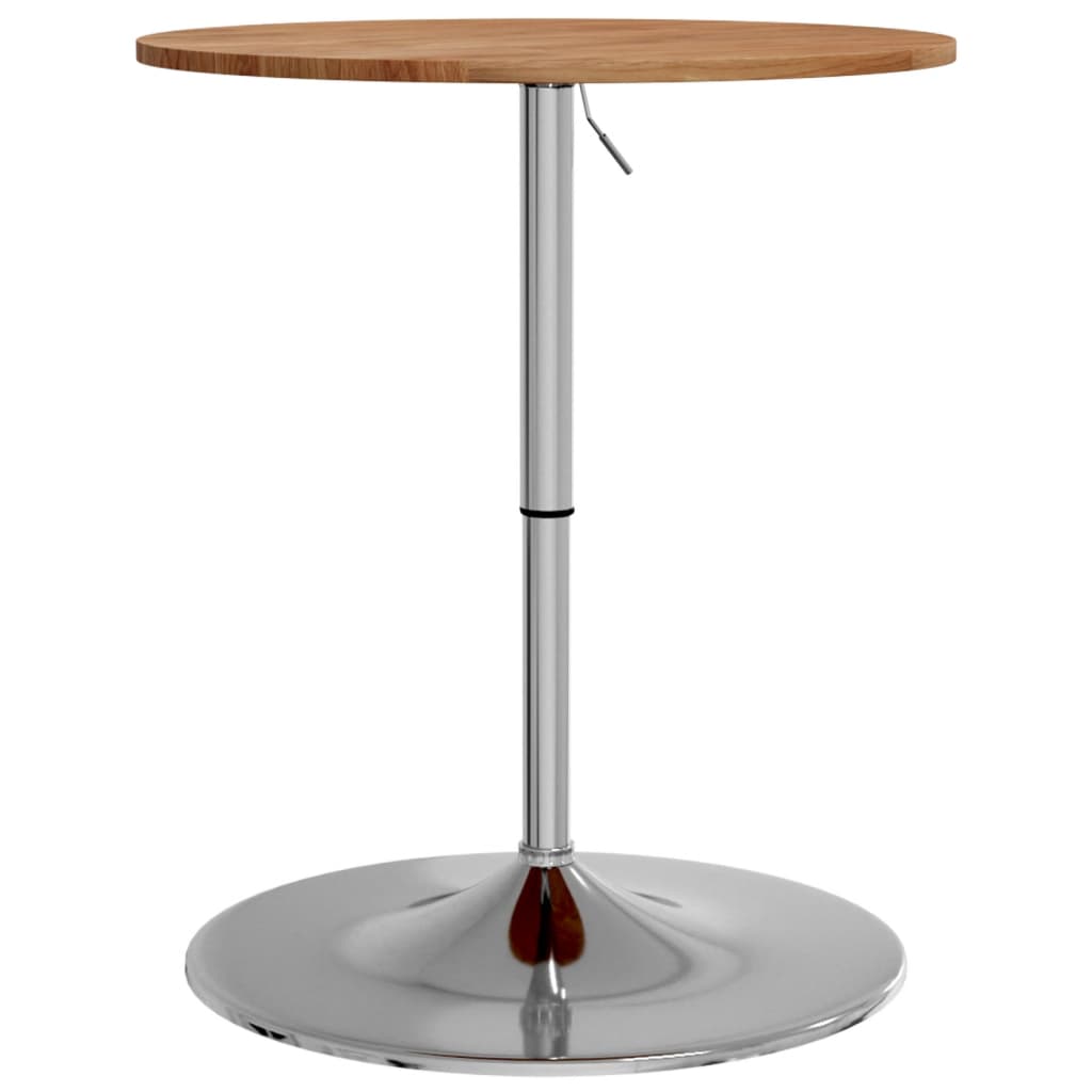 Bar Table Light Brown Ø60x89.5 cm Solid Wood Oak