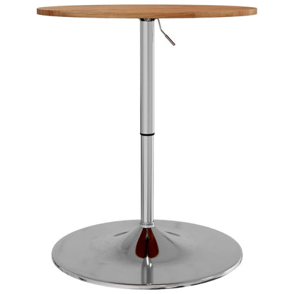 Bar Table Light Brown Ø60x89.5 cm Solid Wood Oak