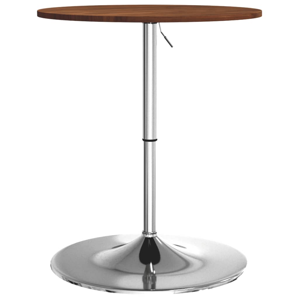 Bar Table Dark Brown Ø60x89.5 cm Solid Wood Beech