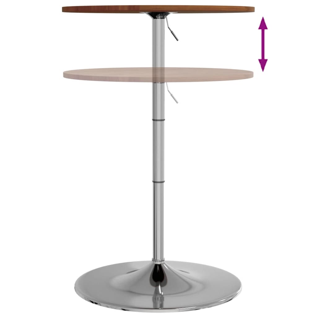 Bar Table Dark Brown Ø60x89.5 cm Solid Wood Beech