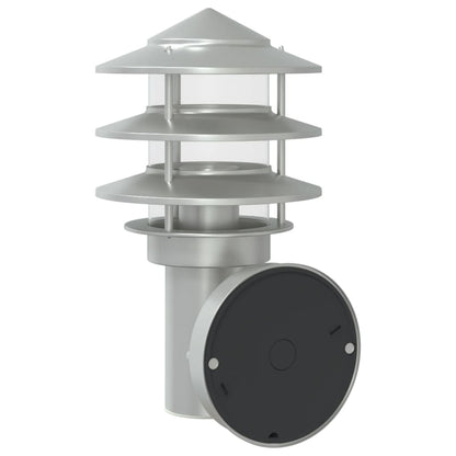 Outdoor Wall Lights 2pcs Silver Stainless Steel