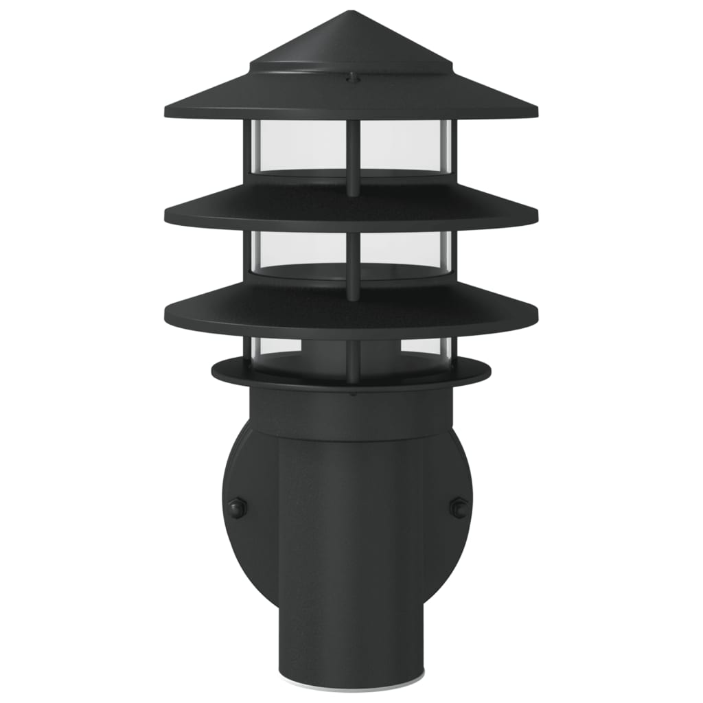 Outdoor Wall Light Black Stainless Steel