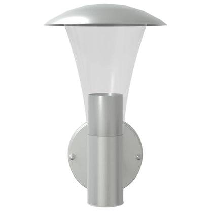 Outdoor Wall Light Silver Stainless Steel