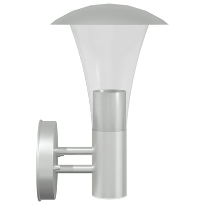 Outdoor Wall Light Silver Stainless Steel